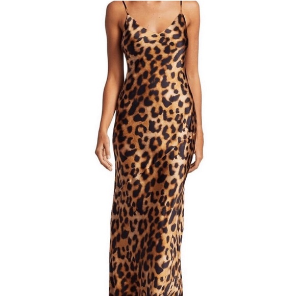 L'AGENCE Dresses & Skirts - L’agence Serita Dress 2 Brown Animal Silk Maxi Gown